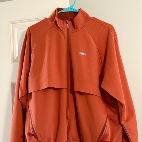Figs Jackets & Blazers - Figs Women's Rust Red Zip-Up Jacket